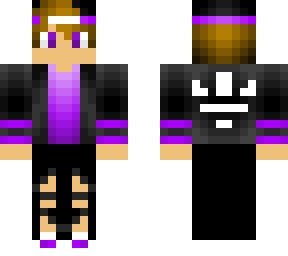 purple addidas boy, brown hair