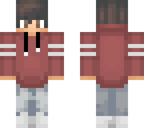 pastel red hoodie