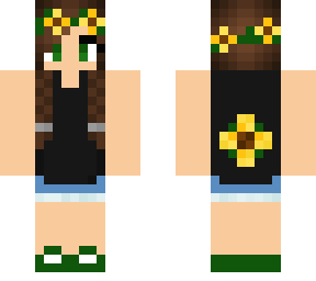 sunflower girl in summer