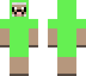 green sheep with mustache
