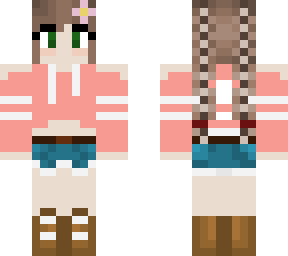 jacket and denim shorts with braided hair