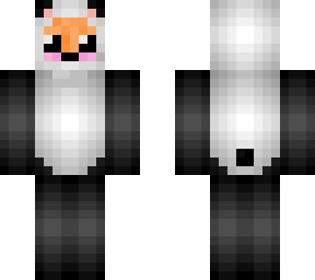 fox in panda outift
