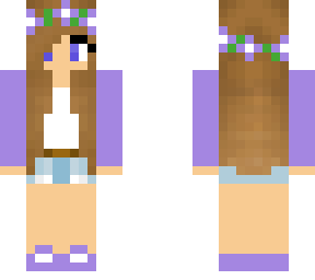 purple flower crown girl
