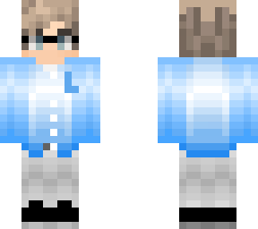 blue dude with white jeans