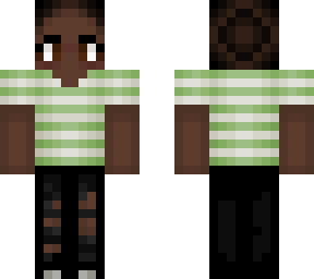 green striped shirt