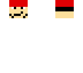 red head with black hair and red cap with black hair and beard