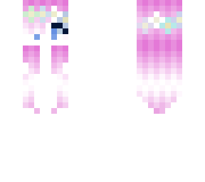 pastel hair with flowers -hb