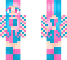 pink and blue