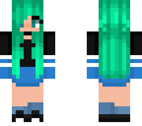 cute blue green girl
