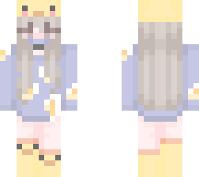 cute duck girl with mouth mask edit