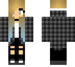 edit of blue hair plaid girl