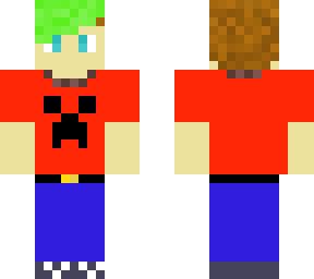 green haired man
