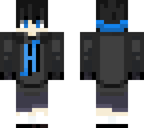 blue version of the hypixel hoodie.