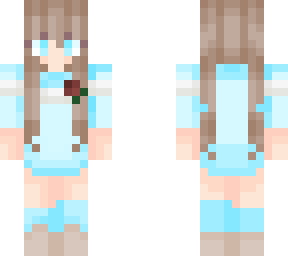 cute girl skin (brown hair)