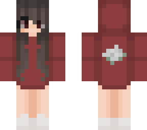 red hoodie girl