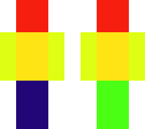 red orange yellow green blue purple black!