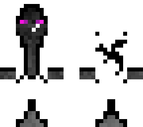 enderman in white hoodie/dragon logo on back