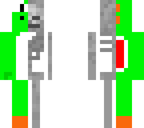 half yoshi half skeleton