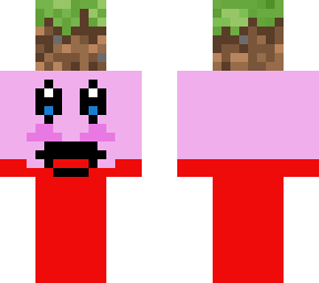 kirby holding grass block