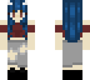 long blue hair