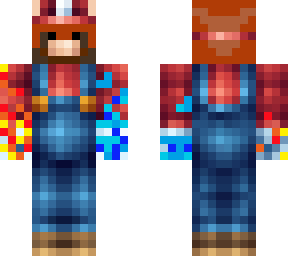 mario ice, fire and red panda