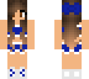 blue and white cheerleader