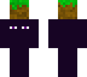 enderman holding grass block