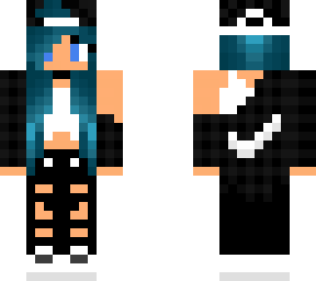 nike girl with blue hair
