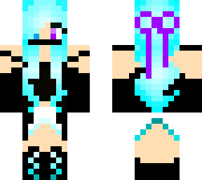 aqua haired girl