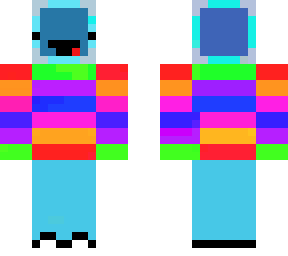 rainbow derp with diamondblock head