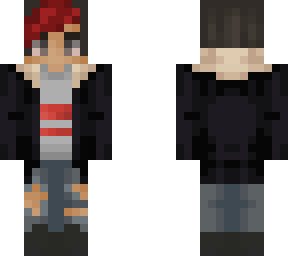 red dyed hair boy