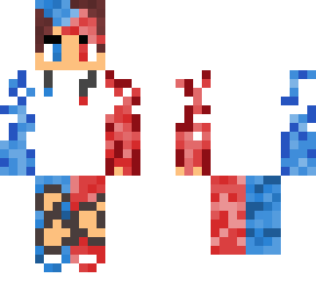 boy with blue and red fire  or ice