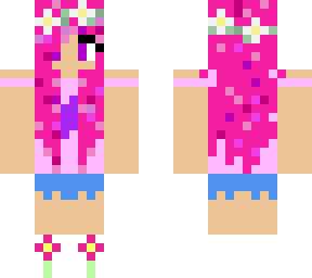 kawaii pink hair girl