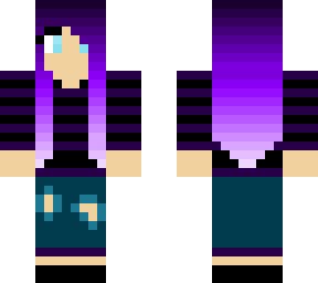 purple/blueish girl