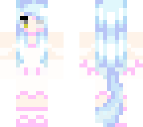 blue girl in dress