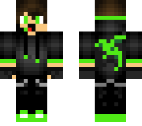 boy gamer style green of headphones