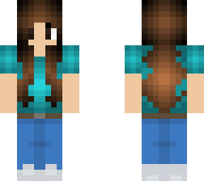 cool teal shirt girl