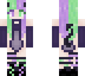 green and purple demon girl