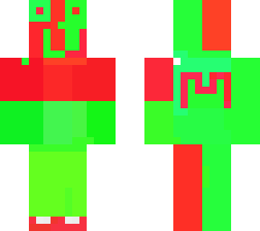 green and red skin/w m merch
