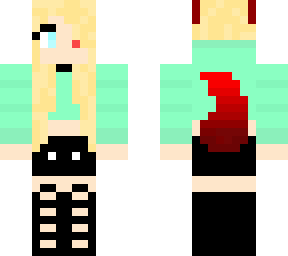 girl with red tail and ears.