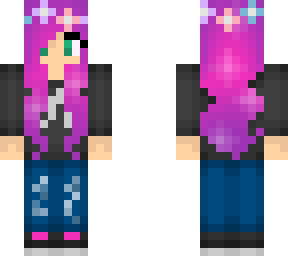 pink hair hoodie girl