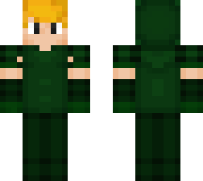 teen with green arrow suit