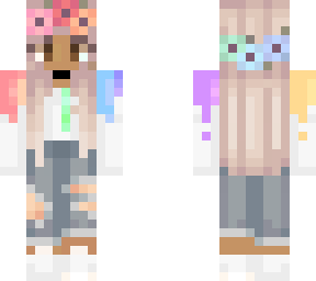 edit dark tone/skin rainbow girl