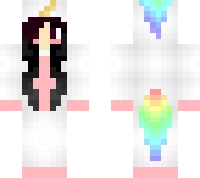 unicorn girl black hair pink detail
