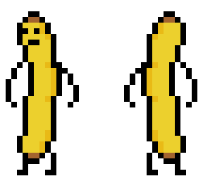 banana with back
