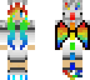 rainbow and gray dragon