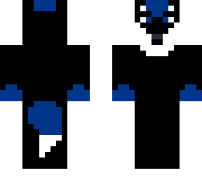 blue black and white-sky wolf