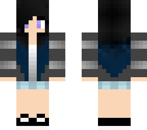 girl with blue ends