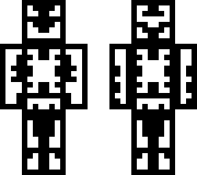 black and white demonic skin