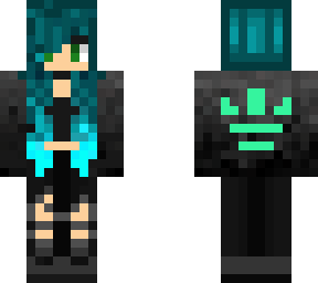blue hair chick